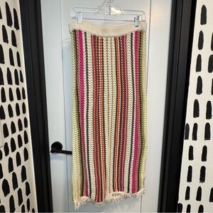 Old Navy Colorful Striped Knit Coverup Skirt